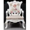 China ISO9001 Antique High Back Upholstered Chairs Champagne Velvet Snuggle Chair factory