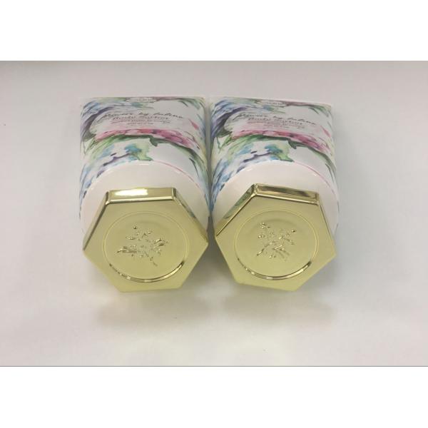 Quality Diameter 50 Seamless Plastic Cosmetic Packaging Tube With Gold Hexagonal Cap for sale