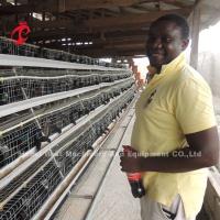 Quality A Type 160 Capacity Layer Battery Cage System , Egg Laying Chicken Cage Sandy for sale