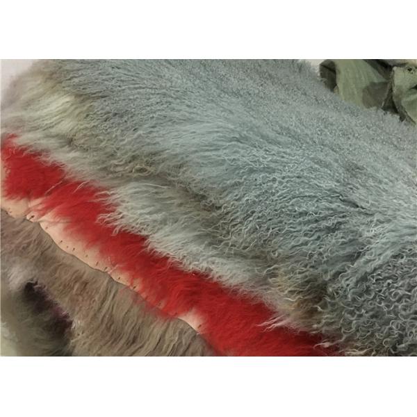 Quality Genuine Blush Mongolian Sheepskin / Lambskin Fur Hide Pelt Throw Rug for sale