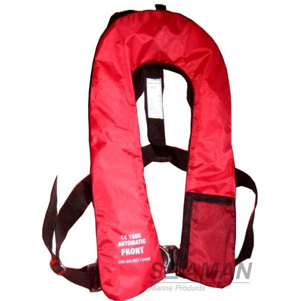 Quality EN ISO12402-3 CE 150N Inflatable Adult Life Jacket Vest With Safety Harness & for sale