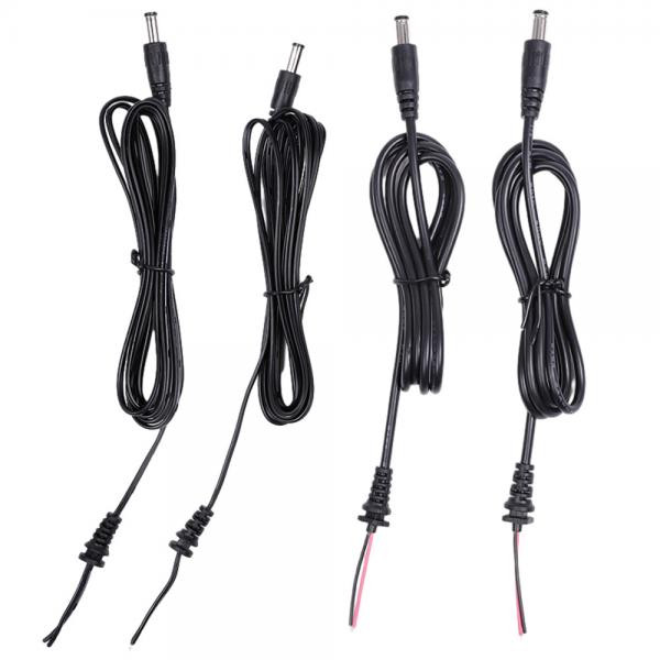 Quality Male And Female Power Cable Assemblies With Strain Relief DC 5.5mm X 2.1mm Barrel Jack for sale