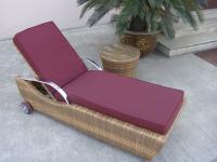 China Waterproof Cane Sun Lounger , Resin Wicker Chaise Lounge Set factory