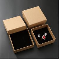 China Customized Size Custom Necklace Bracelet Ring Earring Kraft Paper Box for BRACELETS for sale