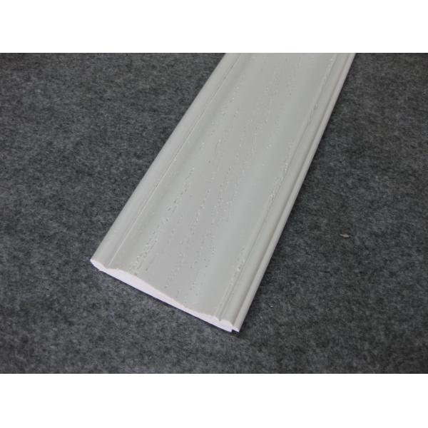 Quality Embossed Foam PVC Skirting Board / Chair Rail 15mm Thickness Moisture Proof for sale