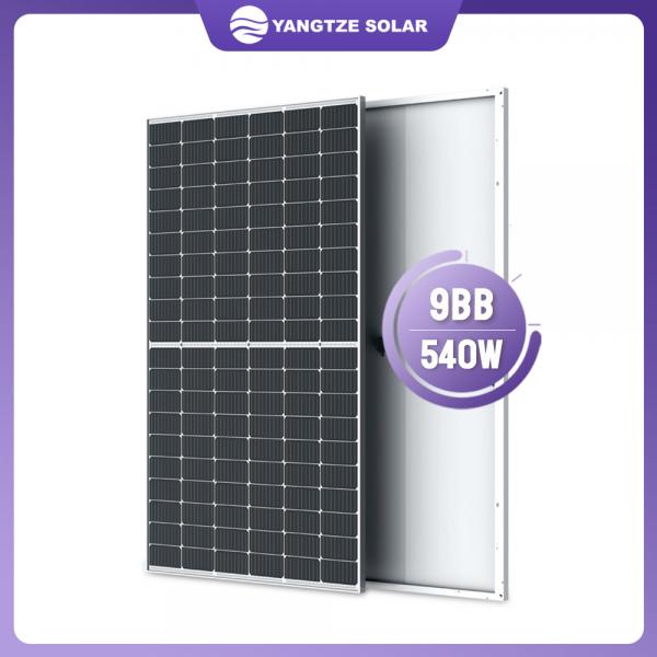 Quality 24v Mono Facial Solar Panel With Anodized Full Black Frame 540W  Coefficiency for sale