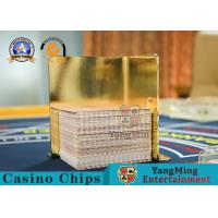 China Thick Stainless Steel Gold - Plated Playing Cards Waste Card Racks , Placing Cards factory