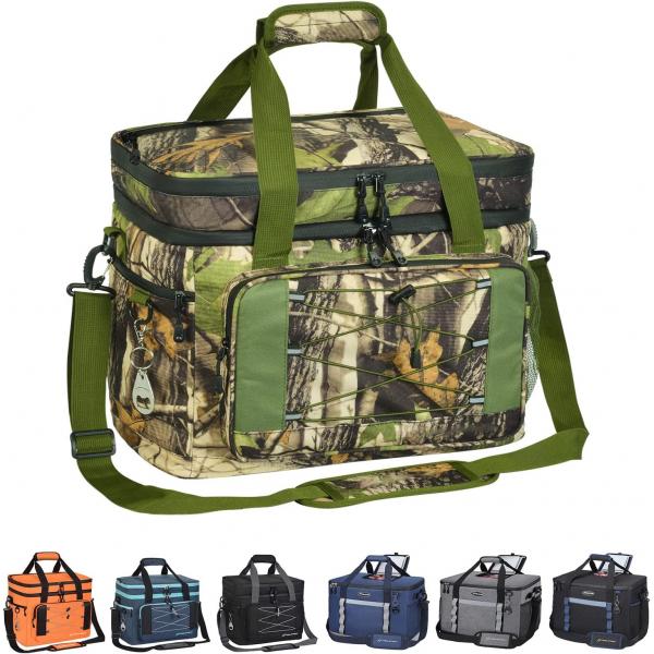 Quality 2 Double Layer Insulated Collapsible Lunch Bag 60 Can Large 15x10x14