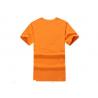 China Cool Printed Mens T-shirt Designs Orange  / Female Crew Neck Tee Shirts factory