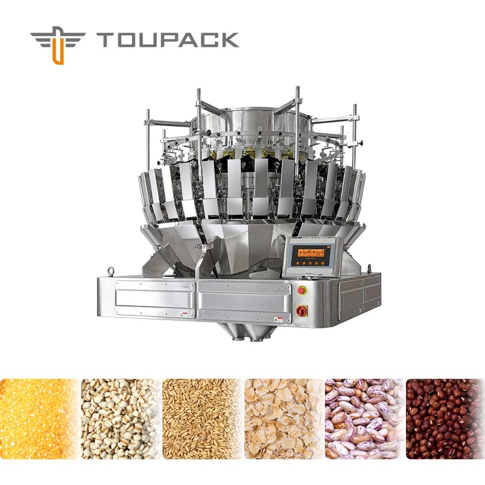 Quality Grains Soybeans Cereal Multi-Head Packing Conveyor Belt Automatic Weigher Machine for sale