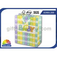 China High Grade Paper Gift Wrapping Bags for Baby Showers Packaging with Ribbon Handle factory