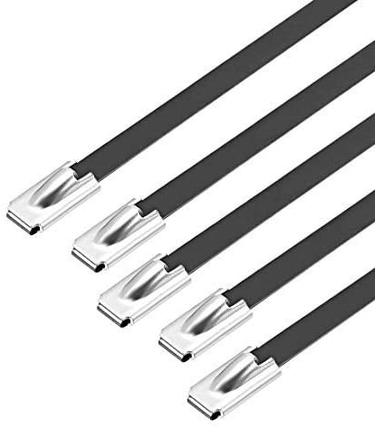 Quality Waterproof Stainless Steel Cable Tie Wraps 5.6mm Width 370 X 5.6 Pack Of 25 for sale