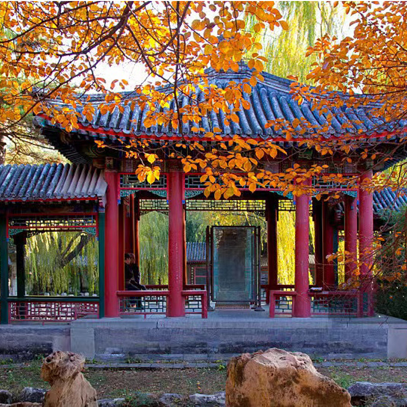 China Chinese Customizable Antique Style Corridor Pavilion For Garden factory