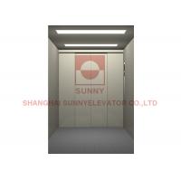China 1.0m/S Cargo Lift Side Door Gearless Freight Elevator With Painted Steel Plate for sale