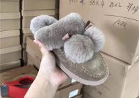 China Light Pink Soft Sole Sheep Wool Slippers for Bedroom , Womens House Slippers factory