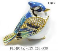 China Robin bird Metal Trinket boxes Bird For Wedding Gift Bird Trinkt box factory