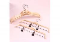 China Shop Kids Baby Space Saving Wooden Coat Hangers , Retail Store Bulk Clothes Hangers factory
