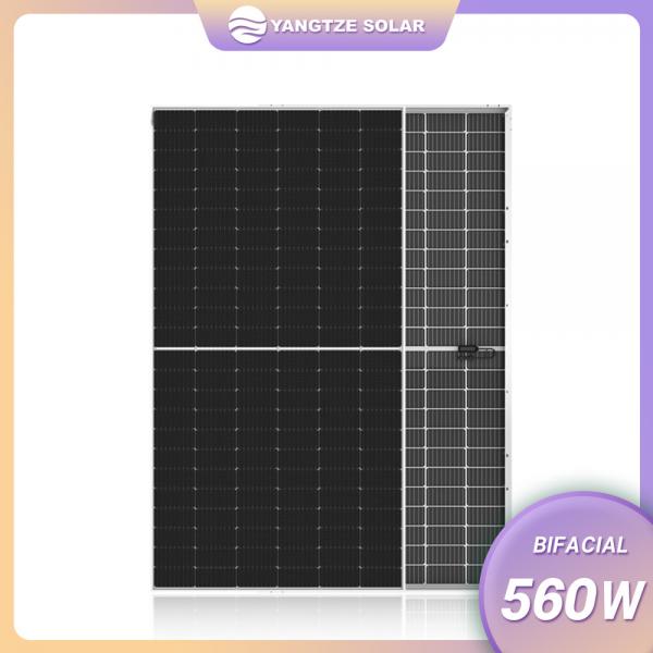 Quality 560W Frameless Solar Module Bifacial Panels Half Cut Cell for sale