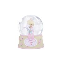 China Resin Angel Deer Led Water Globe Snow Globe With Music Christmas Decoration factory