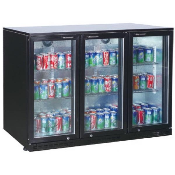 Quality 3 Glass Door Back Bar Under Counter Refrigerator With Hinged Swing Door for sale
