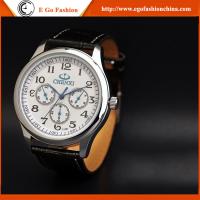 China 010B Fashion Jewelry Wholesale Stainless Steel Watches Leather Band Quartz Analog Watches for sale