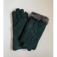 China Outdoor Mens Sheepskin Gloves Mittens Brown green factory