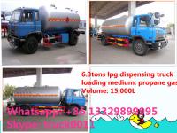 China high quality and competitive price Euro 3 170hp Dongfeng 8,000L LPG gas delivery truck for sale, dongfeng lpg gas tank factory