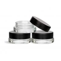 Quality 7ml Black Cap Glass Concentrate Container Glass jar Packaging Customize Flower for sale
