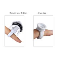 China Eyelash Makeup Tattoo Plastic Cup Glue Ink Extension Holder Finger Ring For Grafting Eyelash Ring factory