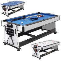 China Combined Inside Ping Pong Table With Billiard Airhockey Dinner Table factory