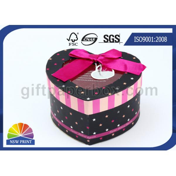Quality Promotional Customized Christmas Gift Packaging Boxes / Heart Shape Paper Box for sale