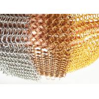 China Stainless Steel metal Ring mesh For Facades, Copper Metal Chainmail Ring Curtain factory
