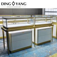 China Custom Made Fashion Jewellery shop counter , Beautiful Appearance Firm Structure With Highly Transparent Tempered Glass factory