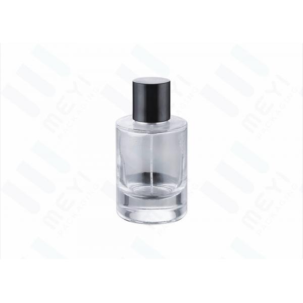 Quality 75ml Glass Perfume Bottle Packaging With Black Magnetic Cap For Luxury Perfume for sale