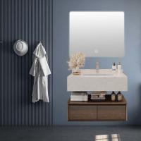 China Solid Wood Vanity Unit Bathroom Furniture Wall Mount Bath Vanity factory