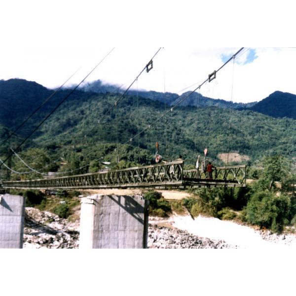 Quality Large Span Steel Suspension Cable Stay Bridges With Rock Anchors for sale