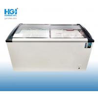 China R290 Ice Cream Sliding Glass Top Chest Freezer 358 Liter Manual Defrost for sale