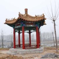 China Pagoda Chinese Style Pavilion 2.8m Traditional Temple Chinese Wood Gazebo factory