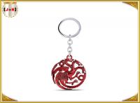 China Retractable Detachable Metal Key Chain Ring With Metal Pendant Laser Engraved Logo factory