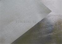 China 550℃ Aluminum Foil Coated Texturized Fiberglass Fabric , Aluminized Fiberglass Cloth factory