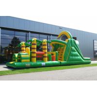 China Plato PVC Green Rent Inflatable Obstacle Course Backyard Inflatable Outdoor Play Equipment for sale