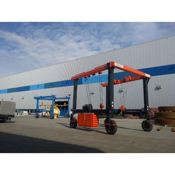 Quality 100ton Rubber Tyred Gantry Crane With Overload Limiter Emergency Stop for sale