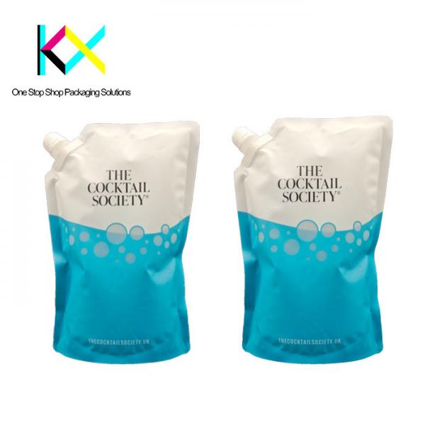 Quality Gravure Printed Liquid Stand Up Pouch Sustainable Packaging Bags With 16mm Spout for sale