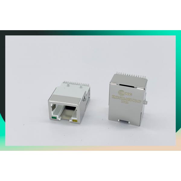 Quality MIC24121‐5101W‐LF3 Offset RJ45 Modular Jack Integrated Surface Mount & Low for sale
