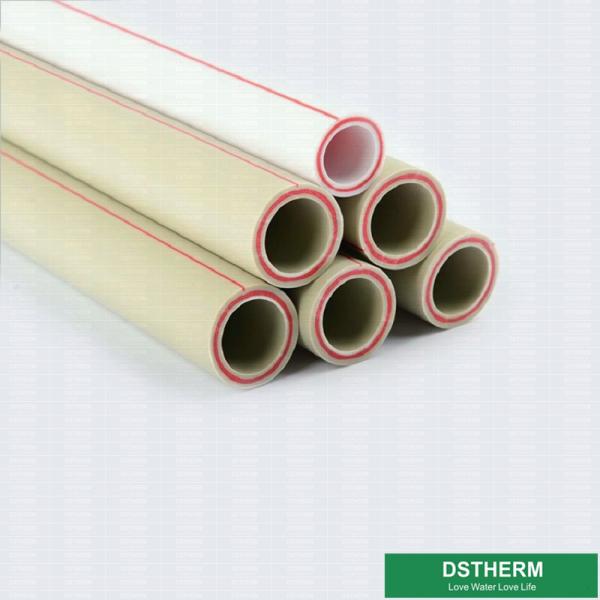 Quality FIBER COMPOSITE Fusion Ppr Pipes White Color PN25 Work Pressure Furring Resistance for sale