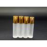 China 10ml Frosted Glass Essential Oil Bottles With Gold Aluminium Screw Cap factory