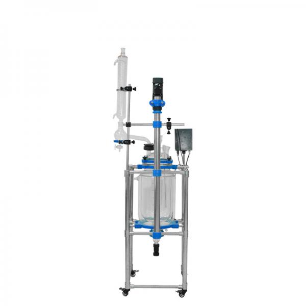 Quality Double Layer Jacketed Mixer 20L Lab Glass Reactor for sale