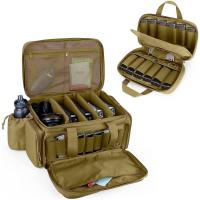 Quality Pistol Hand Gun Small Tactical Gun Bag Waterproof Khaki Magazine Storage 16x12x9 for sale