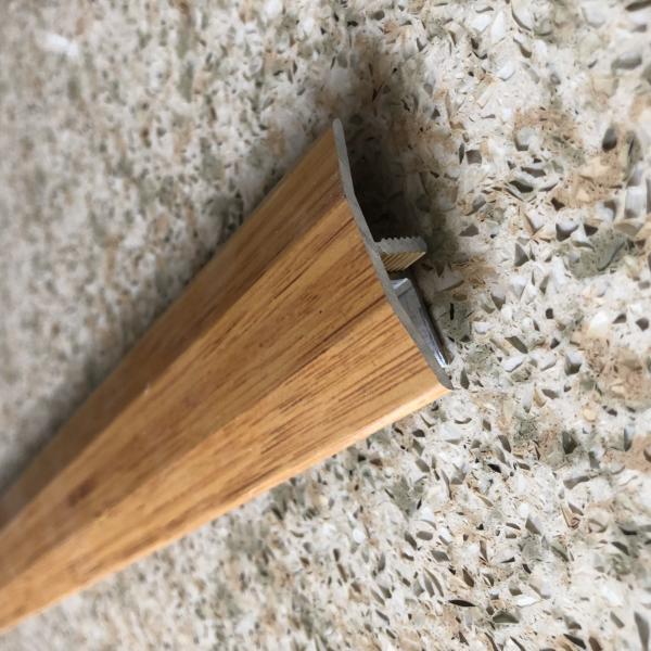 Quality Wooden Grain Aluminum Floor Trim High Corrosion Resistance Edge Connective Trim for sale