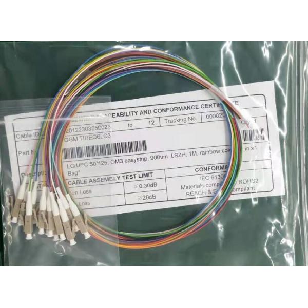 Quality simplex UPC Optical Fiber Pigtail Lc Om3 Easy Strip 900um for sale